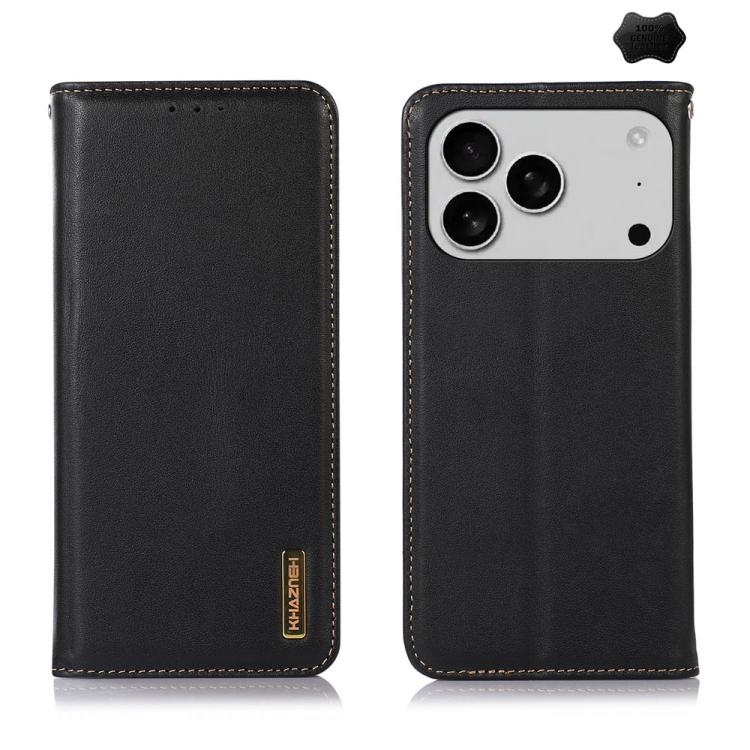 KHAZNEH Nappa Top Layer Cowhide Leather Phone Case, For iPhone 17 Pro Max, For iPhone 16e / 17e, For iPhone 18 Pro / 17 Pro, For iPhone 17 Pro, For iPhone 17, For iPhone Air, For iPhone 16e, For iPhone 16 Pro Max