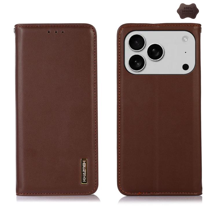 KHAZNEH Nappa Top Layer Cowhide Leather Phone Case, For iPhone 17 Pro Max, For iPhone 16e / 17e, For iPhone 18 Pro / 17 Pro, For iPhone 17 Pro, For iPhone 17, For iPhone Air, For iPhone 16e, For iPhone 16 Pro Max