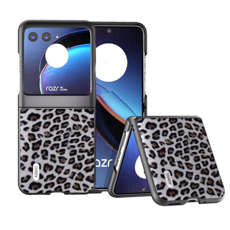 ABEEL Black Edge Leopard Phone Case, For Motorola Razr 40, For Motorola Razr 40 Ultra