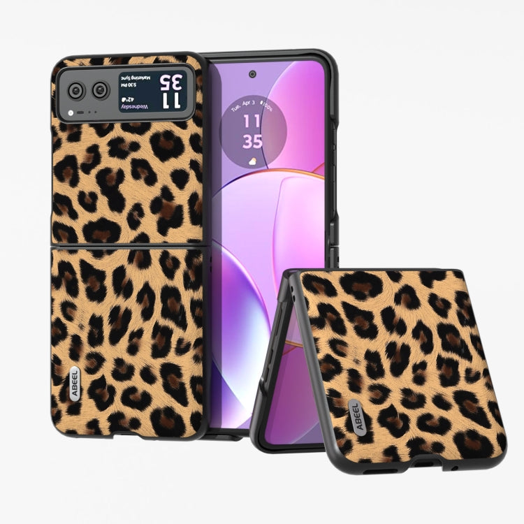 ABEEL Black Edge Leopard Phone Case, For Motorola Razr 40, For Motorola Razr 40 Ultra