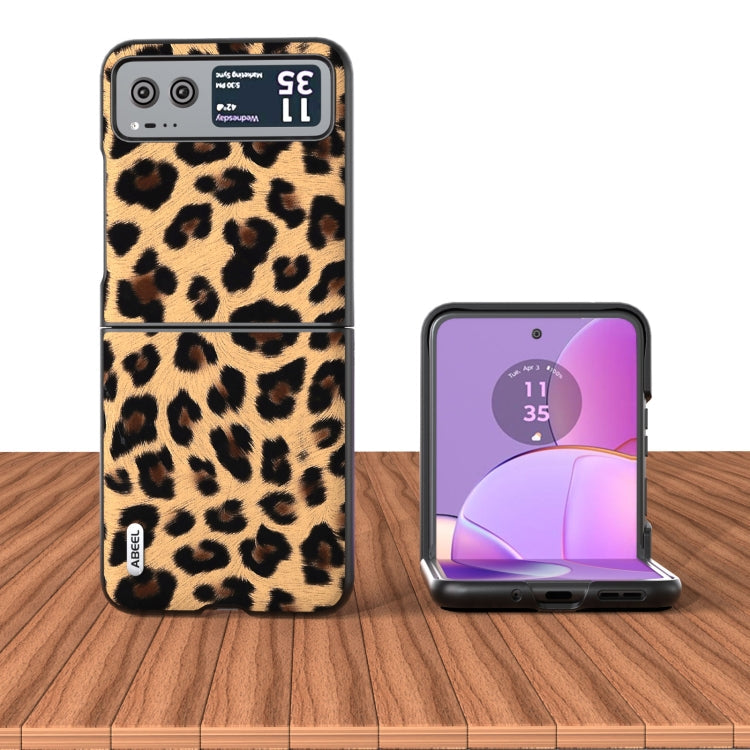 ABEEL Black Edge Leopard Phone Case, For Motorola Razr 40, For Motorola Razr 40 Ultra
