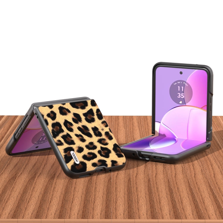 ABEEL Black Edge Leopard Phone Case, For Motorola Razr 40, For Motorola Razr 40 Ultra