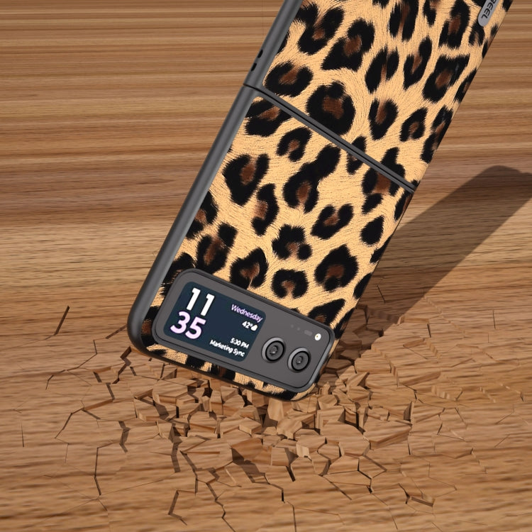 ABEEL Black Edge Leopard Phone Case, For Motorola Razr 40, For Motorola Razr 40 Ultra