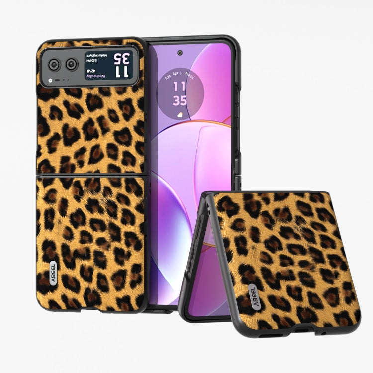 ABEEL Black Edge Leopard Phone Case, For Motorola Razr 40, For Motorola Razr 40 Ultra