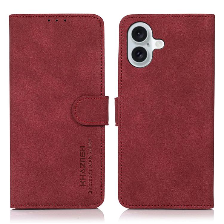 KHAZNEH Matte Texture Leather Phone Case, For iPhone 16e / 17e, For iPhone 17 Pro Max, For iPhone 17 Pro, For iPhone 17, For iPhone Air, For iPhone 16 Pro Max