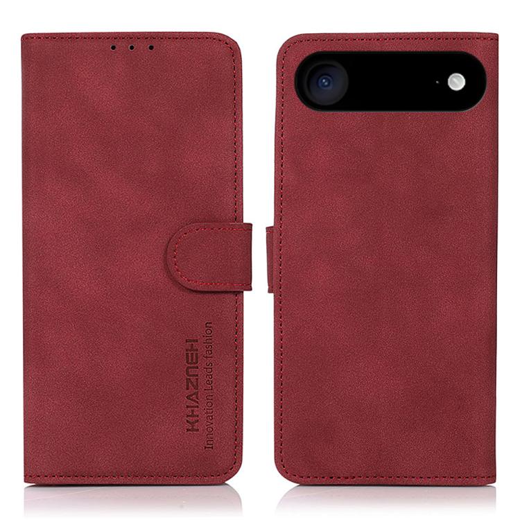 KHAZNEH Matte Texture Leather Phone Case, For iPhone 16e / 17e, For iPhone 17 Pro Max, For iPhone 17 Pro, For iPhone 17, For iPhone Air, For iPhone 16 Pro Max