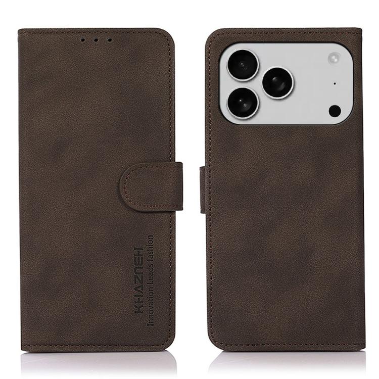 KHAZNEH Matte Texture Leather Phone Case, For iPhone 16e / 17e, For iPhone 17 Pro Max, For iPhone 17 Pro, For iPhone 17, For iPhone Air, For iPhone 16 Pro Max