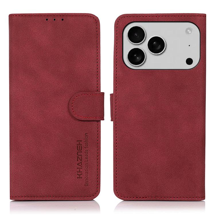 KHAZNEH Matte Texture Leather Phone Case, For iPhone 16e / 17e, For iPhone 17 Pro Max, For iPhone 17 Pro, For iPhone 17, For iPhone Air, For iPhone 16 Pro Max