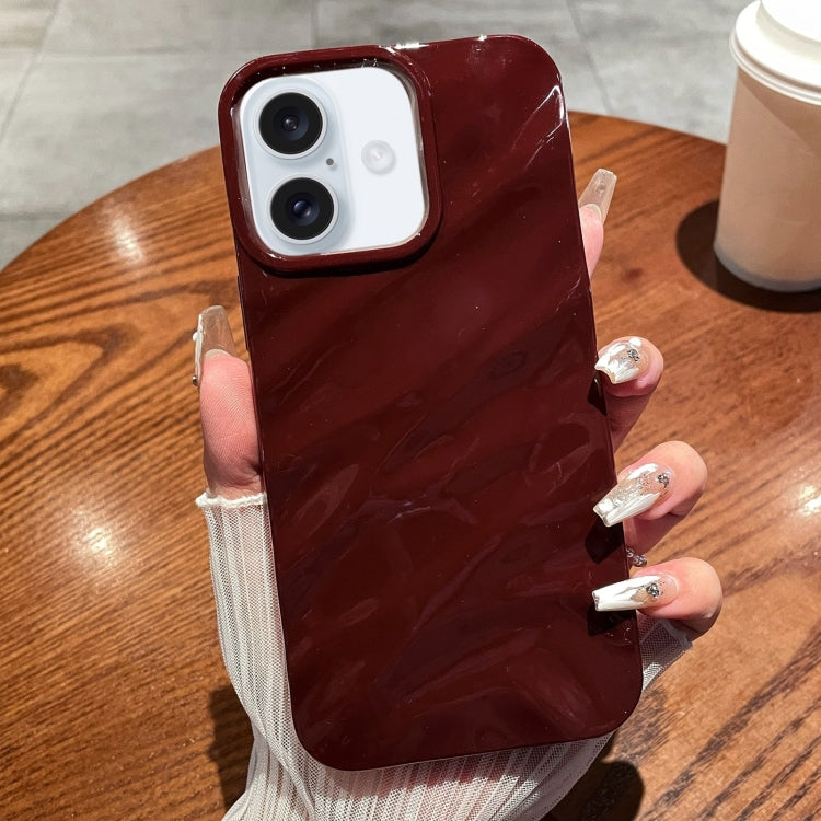 Solid Color Wave Texture TPU Phone Case, For iPhone 16 Pro Max, For iPhone 16 Pro, For iPhone 16 Plus