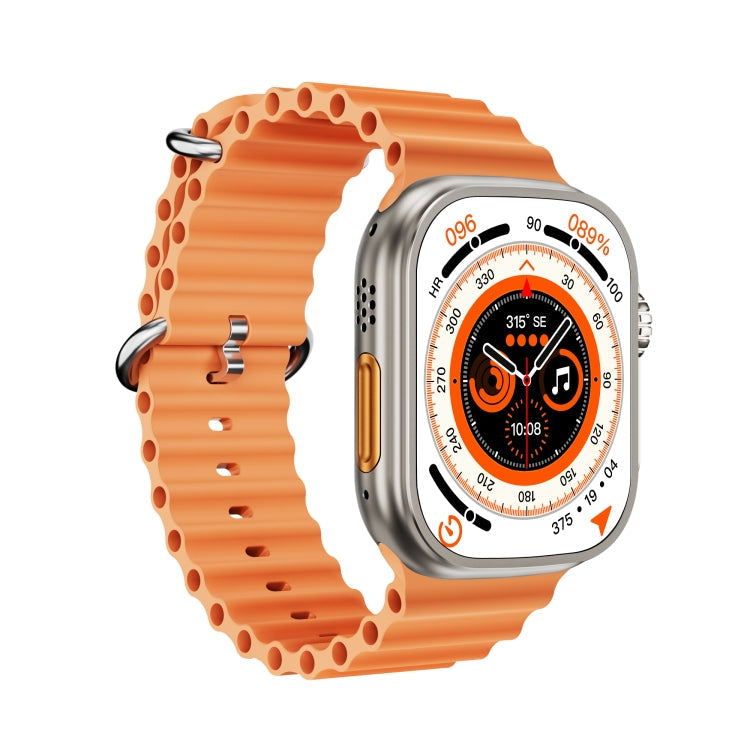 WS-E9 Ultra 2.2 inch IP67 Waterproof Metal Buckle Ocean Silicone Band Smart Watch, Support Heart Rate / NFC, Metal Buckle Ocean Silicone Band (Orange), Metal Buckle Ocean Silicone Band (Blue), Metal Buckle Ocean Silicone Band (Silver)