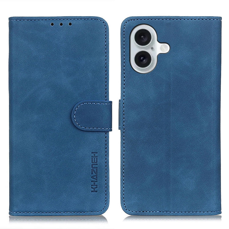 KHAZNEH Retro Texture Leather Phone Case, For iPhone 16 Pro, For iPhone 16 Plus, For iPhone 16, For iPhone 15 Pro Max, For iPhone 15 Pro, For iPhone 15 Plus