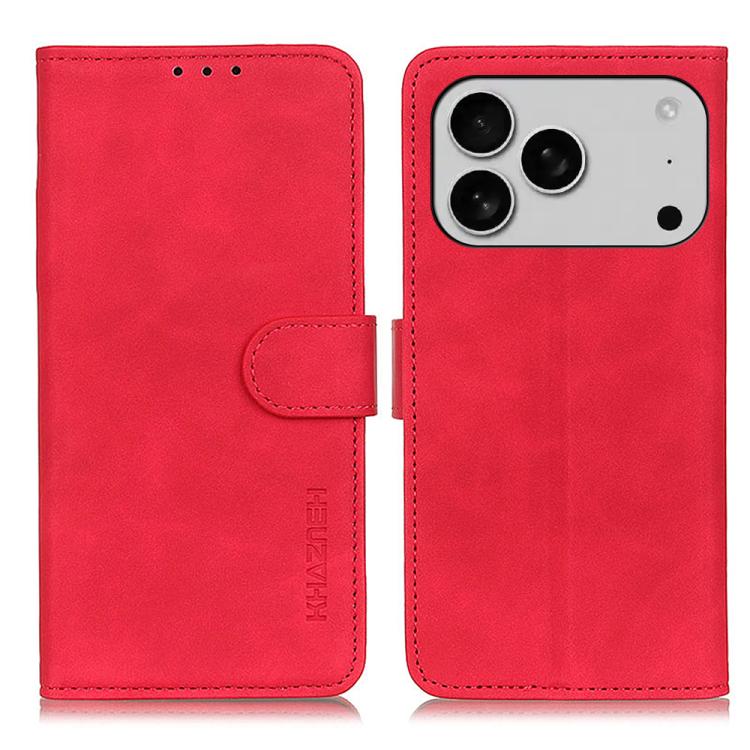 KHAZNEH Retro Texture Leather Phone Case, For iPhone 16e / 17e, For iPhone 17 Pro Max, For iPhone 17 Pro, For iPhone 17, For iPhone Air, For iPhone 16 Pro Max
