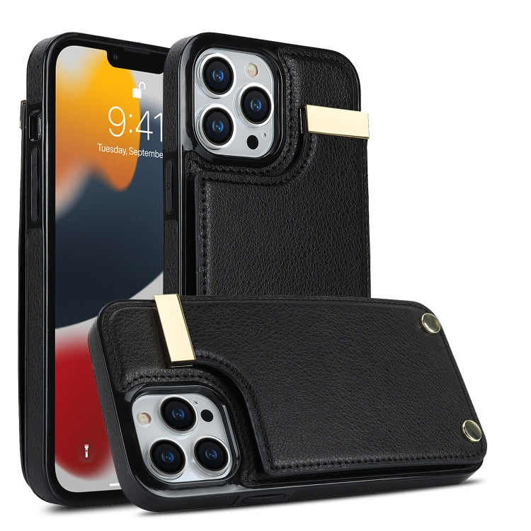 Metal Buckle Card Slots Phone Case, For iPhone 13 Pro, For iPhone 12 / 12 Pro, For iPhone 12 Pro Max, For iPhone 11 Pro Max