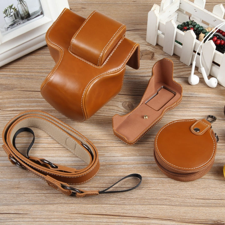 Full Body Magnetic Leather Camera Case Bag with Strap, Deluxe Edition, For Canon EOS R50, Deluxe Edition
