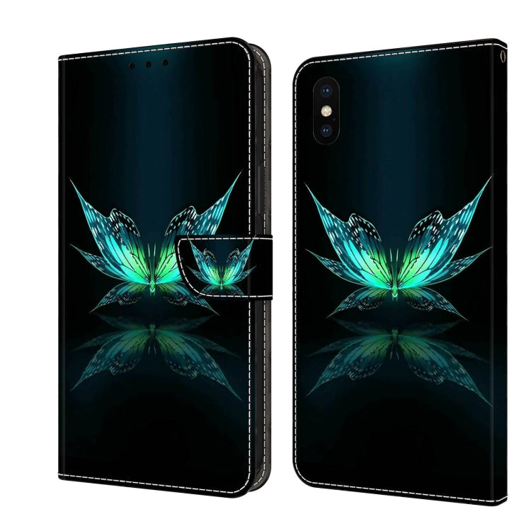 Crystal 3D Shockproof Protective Leather Phone Case, For iPhone X / XS