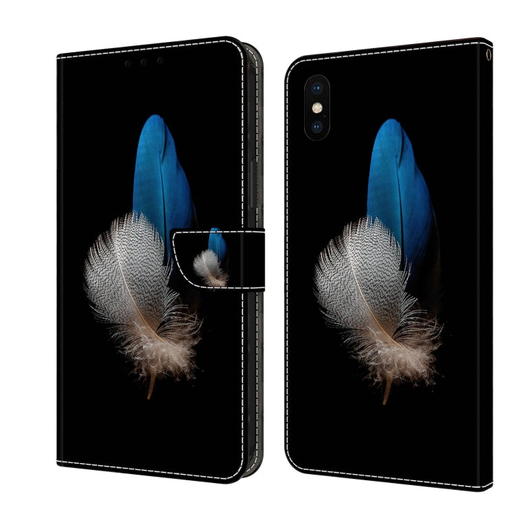 Crystal 3D Shockproof Protective Leather Phone Case, For iPhone X / XS