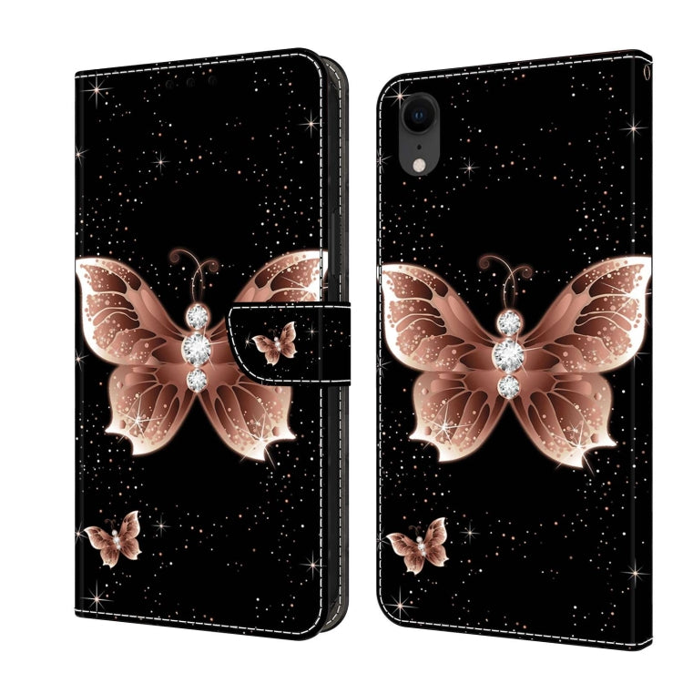Crystal 3D Shockproof Protective Leather Phone Case, For iPhone XR