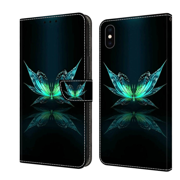 Crystal 3D Shockproof Protective Leather Phone Case, For iPhone XS Max