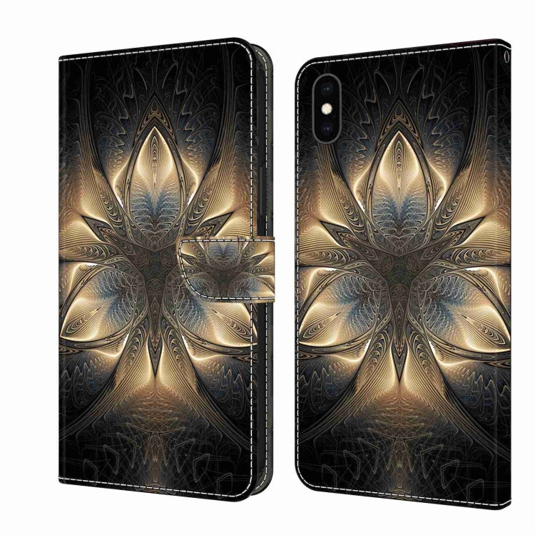 Crystal 3D Shockproof Protective Leather Phone Case, For iPhone XS Max