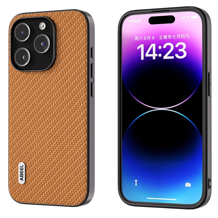 ABEEL Carbon Fiber Texture Protective Phone Case, For iPhone 14 Pro, For iPhone 15 Plus, For iPhone 14 Pro Max