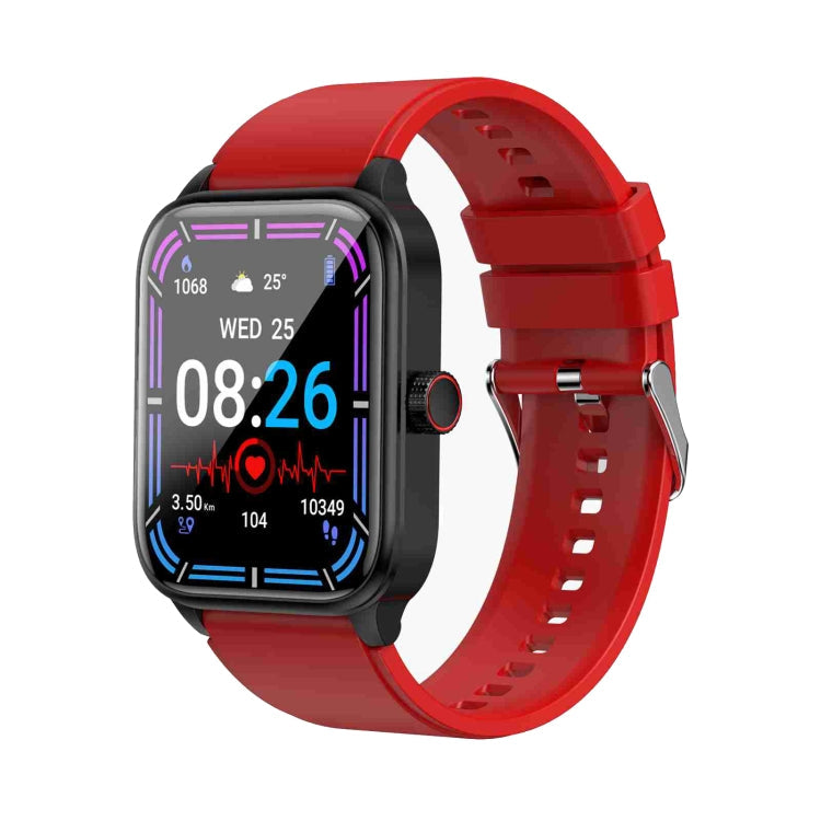 ET540 1.91 inch IP67 Waterproof Silicone Band Smart Watch, Support ECG / Non-invasive Blood Glucose Measurement, ET540 (Blue), ET540 (Red)