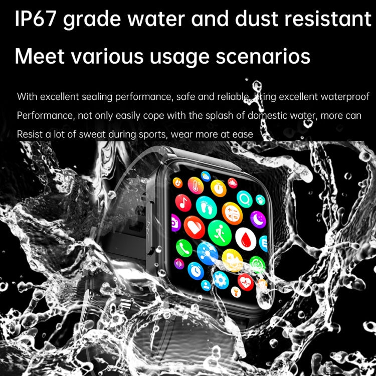 ET540 1.91 inch IP67 Waterproof Silicone Band Smart Watch, Support ECG / Non-invasive Blood Glucose Measurement, ET540 (Blue), ET540 (Red)