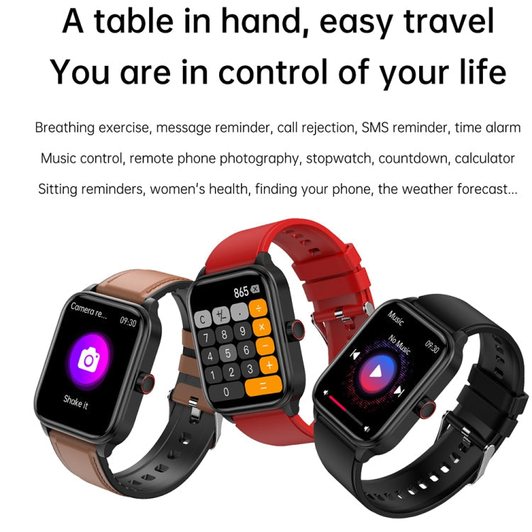 ET540 1.91 inch IP67 Waterproof Silicone Band Smart Watch, Support ECG / Non-invasive Blood Glucose Measurement, ET540 (Blue), ET540 (Red)