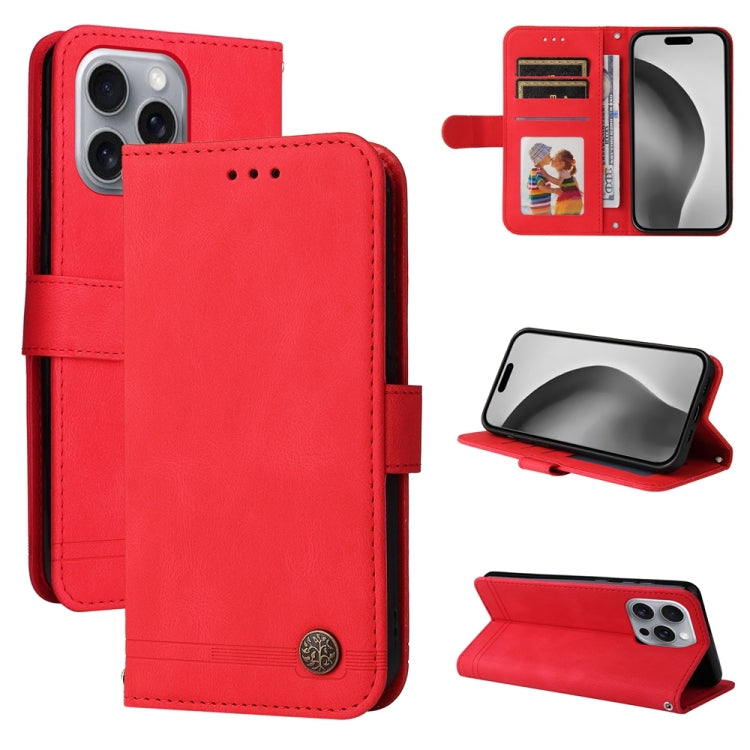 Skin Feel Life Tree Leather Phone Case, For iPhone Air, For iPhone 16 Pro Max, For iPhone 16 Pro, For iPhone 16 Plus