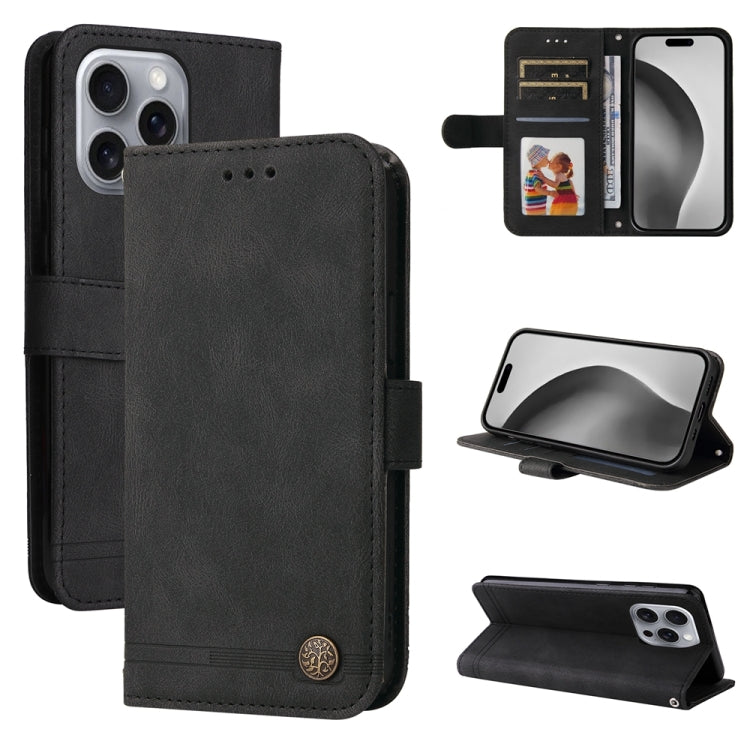 Skin Feel Life Tree Leather Phone Case, For iPhone Air, For iPhone 16 Pro Max, For iPhone 16 Pro, For iPhone 16 Plus