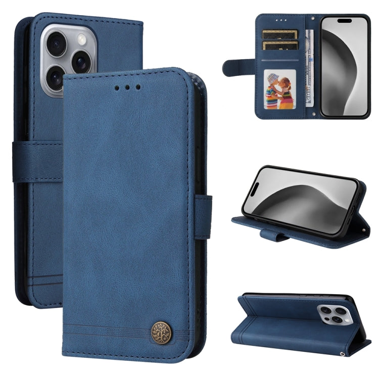 Skin Feel Life Tree Leather Phone Case, For iPhone Air, For iPhone 16 Pro Max, For iPhone 16 Pro, For iPhone 16 Plus