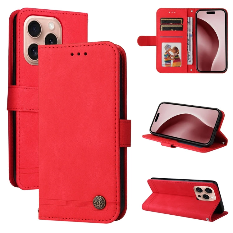 Skin Feel Life Tree Leather Phone Case, For iPhone Air, For iPhone 16 Pro Max, For iPhone 16 Pro, For iPhone 16 Plus