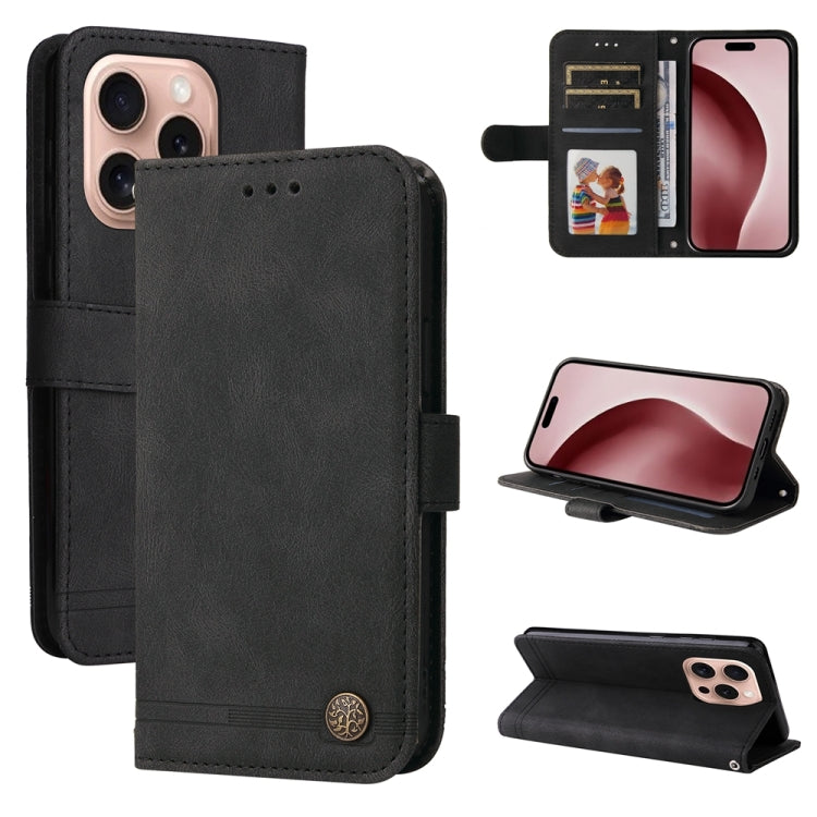 Skin Feel Life Tree Leather Phone Case, For iPhone Air, For iPhone 16 Pro Max, For iPhone 16 Pro, For iPhone 16 Plus