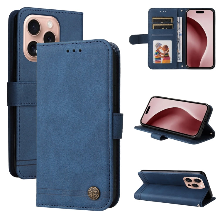 Skin Feel Life Tree Leather Phone Case, For iPhone Air, For iPhone 16 Pro Max, For iPhone 16 Pro, For iPhone 16 Plus