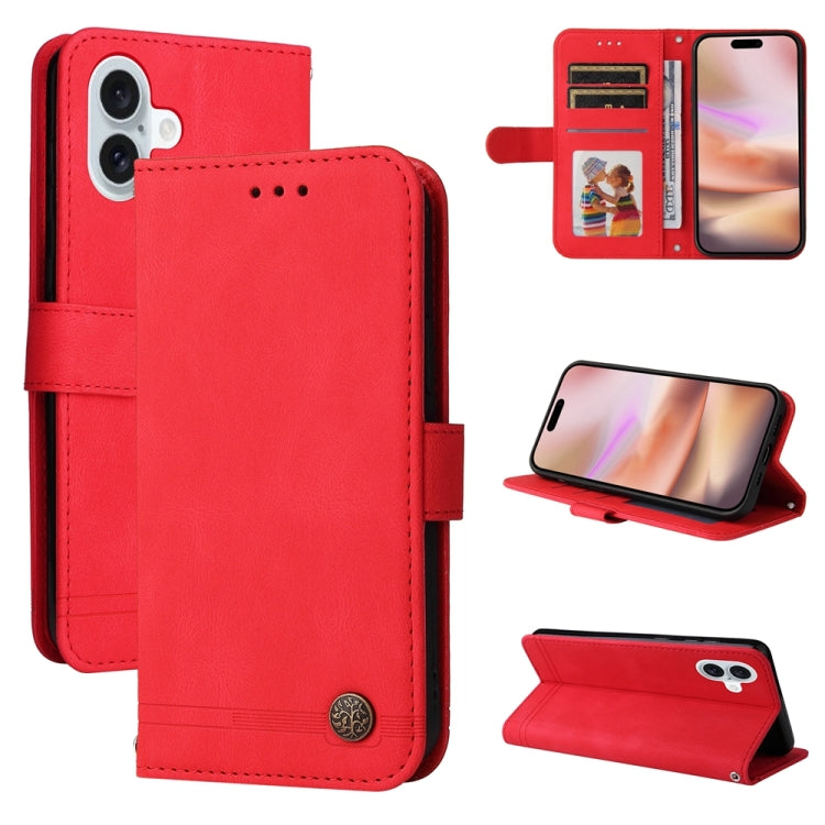 Skin Feel Life Tree Leather Phone Case, For iPhone Air, For iPhone 16 Pro Max, For iPhone 16 Pro, For iPhone 16 Plus