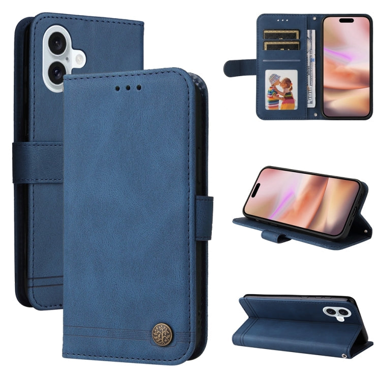 Skin Feel Life Tree Leather Phone Case, For iPhone Air, For iPhone 16 Pro Max, For iPhone 16 Pro, For iPhone 16 Plus