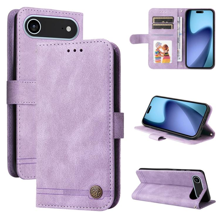Skin Feel Life Tree Leather Phone Case, For iPhone Air, For iPhone 16 Pro Max, For iPhone 16 Pro, For iPhone 16 Plus