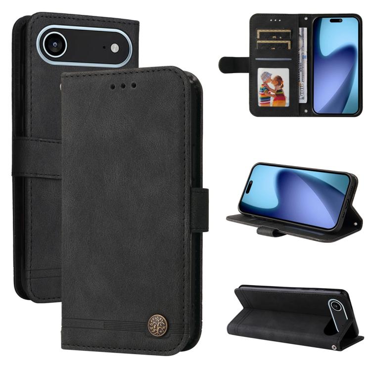 Skin Feel Life Tree Leather Phone Case, For iPhone Air, For iPhone 16 Pro Max, For iPhone 16 Pro, For iPhone 16 Plus