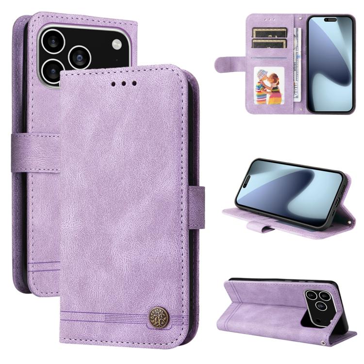 Skin Feel Life Tree Leather Phone Case, For iPhone 17e / 16e, For iPhone 17 Pro Max, For iPhone 17 Pro, For iPhone 17