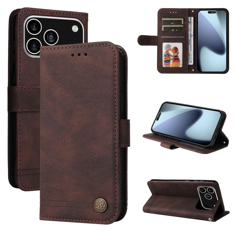 Skin Feel Life Tree Leather Phone Case, For iPhone 17e / 16e, For iPhone 17 Pro Max, For iPhone 17 Pro, For iPhone 17