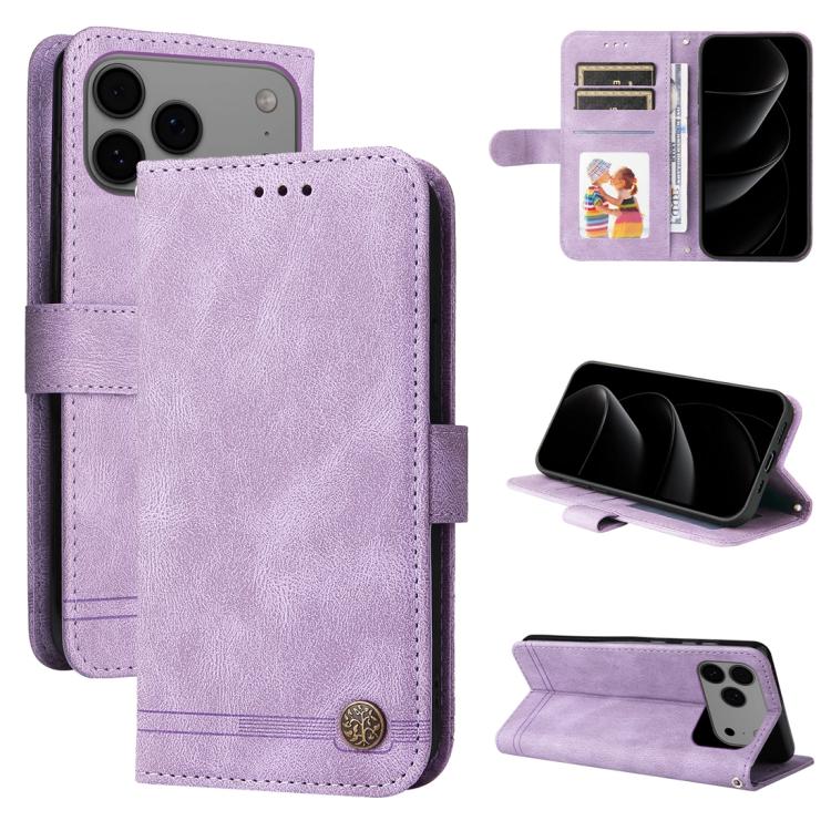 Skin Feel Life Tree Leather Phone Case, For iPhone 17e / 16e, For iPhone 17 Pro Max, For iPhone 17 Pro, For iPhone 17