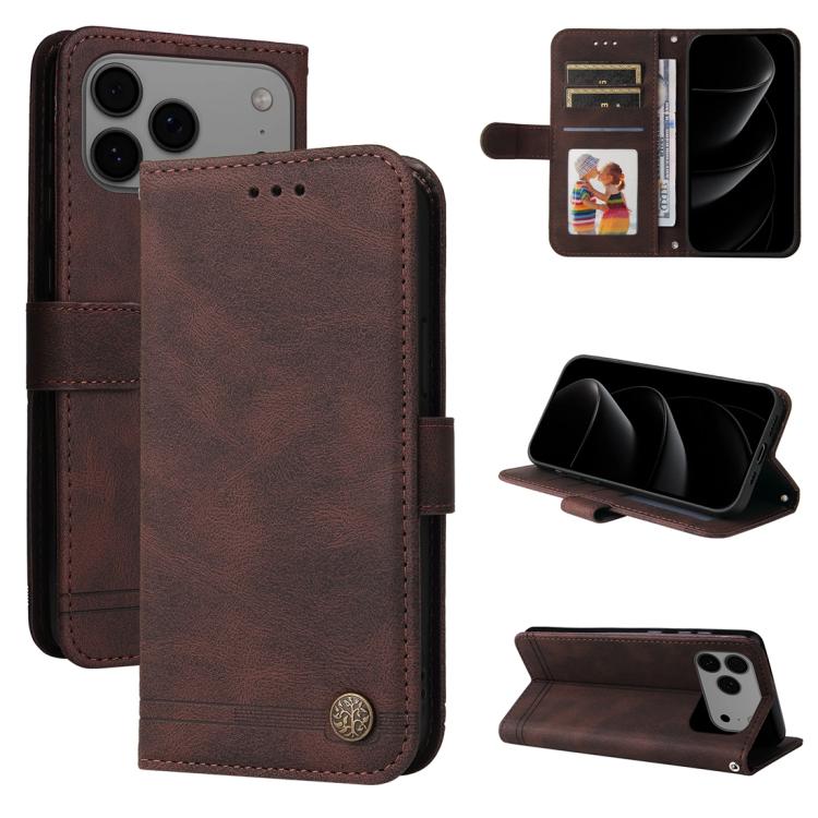 Skin Feel Life Tree Leather Phone Case, For iPhone 17e / 16e, For iPhone 17 Pro Max, For iPhone 17 Pro, For iPhone 17