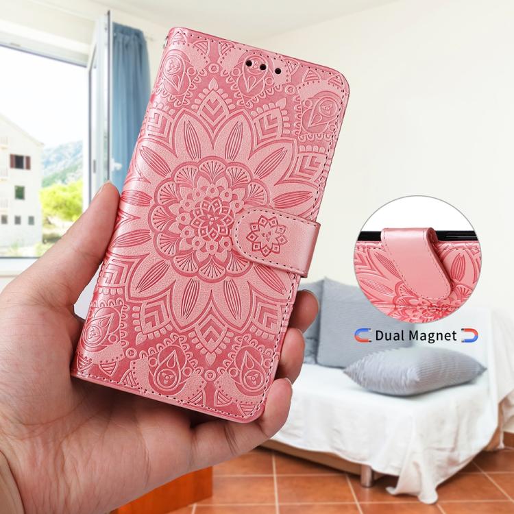 Embossed Sunflower Leather Phone Case, For iPhone Air, For iPhone 16 Pro Max, For iPhone 16 Pro, For iPhone 16 Plus