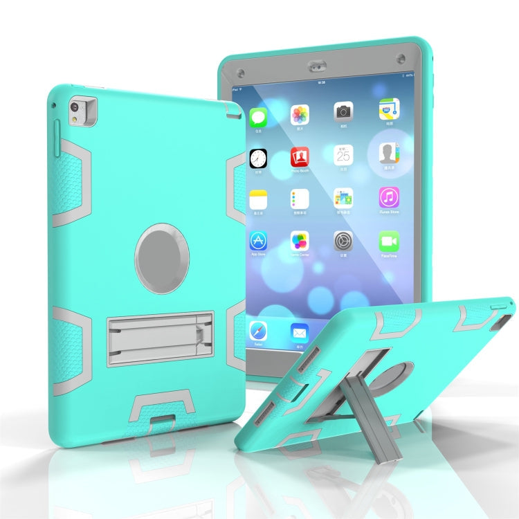 Shockproof PC + Silicone Protective Case，with Holder, For iPad 9.7(2017)