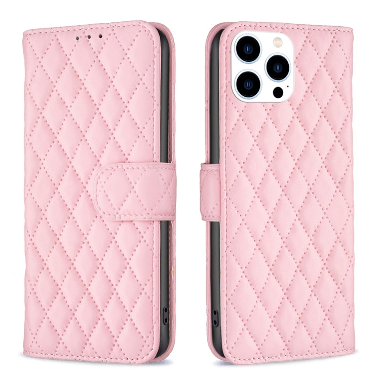 Diamond Lattice Wallet Flip Leather Phone Case, For iPhone Air, For iPhone 16 Pro Max, For iPhone 16 Pro, For iPhone 16 Plus