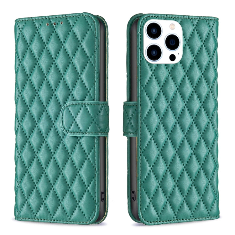 Diamond Lattice Wallet Flip Leather Phone Case, For iPhone Air, For iPhone 16 Pro Max, For iPhone 16 Pro, For iPhone 16 Plus