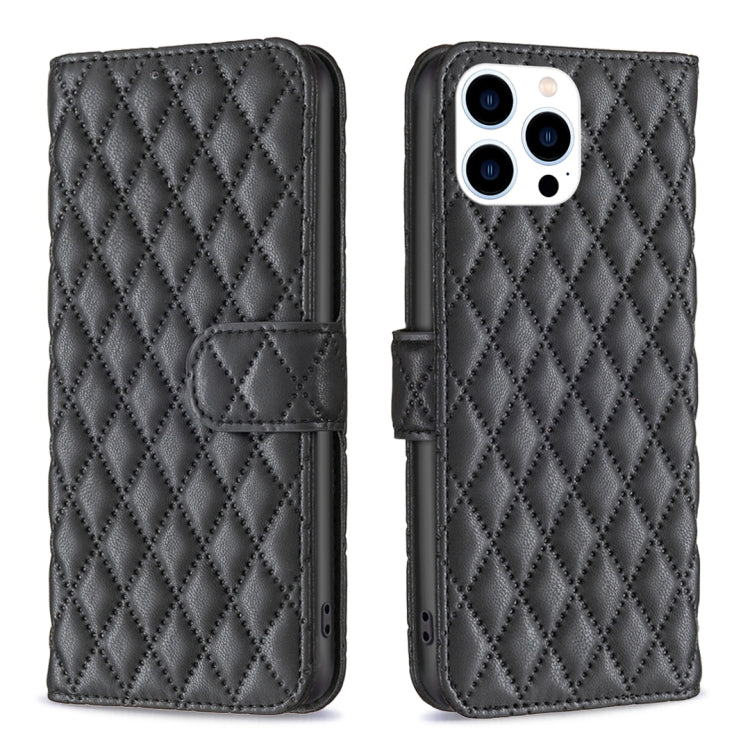 Diamond Lattice Wallet Flip Leather Phone Case, For iPhone Air, For iPhone 16 Pro Max, For iPhone 16 Pro, For iPhone 16 Plus