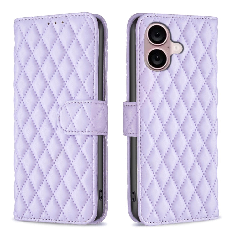 Diamond Lattice Wallet Flip Leather Phone Case, For iPhone 16, For iPhone 15 Pro Max, For iPhone 15 Pro, For iPhone 15 Plus