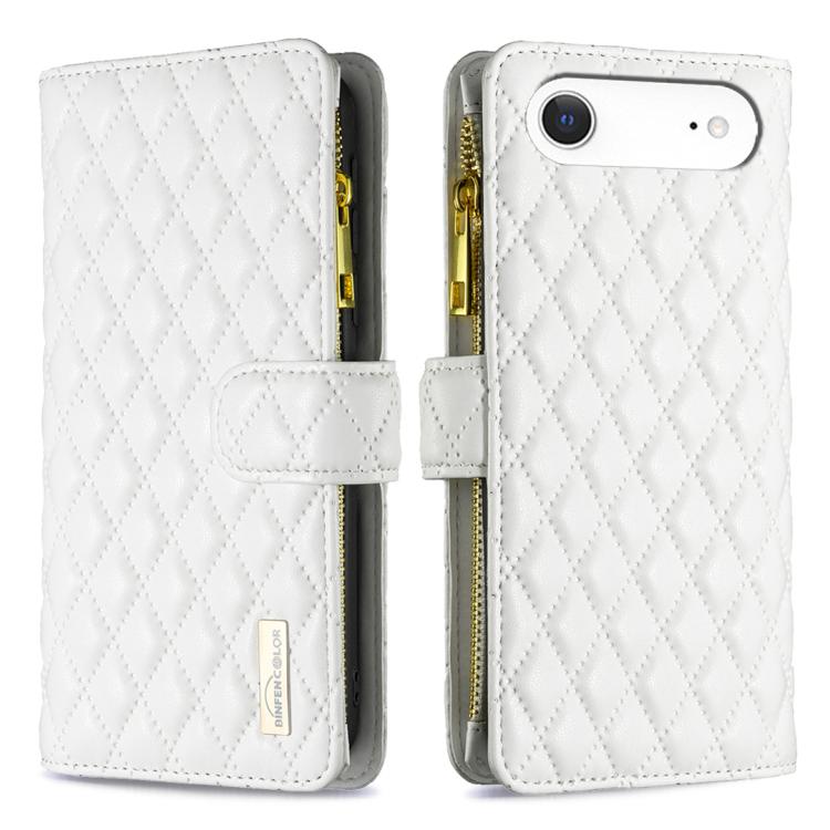 Diamond Lattice Zipper Wallet Leather Flip Phone Case, For iPhone 17 Pro Max, For iPhone 17 Pro, For iPhone 17, For iPhone Air