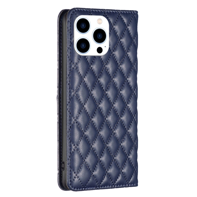 Diamond Lattice Magnetic Leather Flip Phone Case, For iPhone 16 Pro Max, For iPhone 16 Pro, For iPhone 16 Plus, For iPhone 16