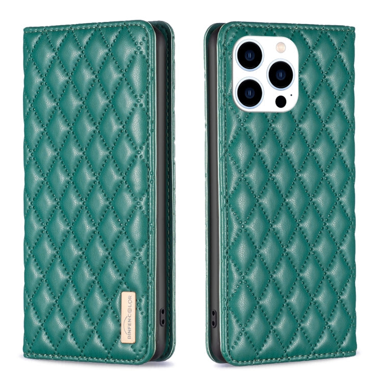 Diamond Lattice Magnetic Leather Flip Phone Case, For iPhone 16 Pro Max, For iPhone 16 Pro, For iPhone 16 Plus, For iPhone 16